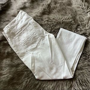 Tory Burch white super skinny jeans